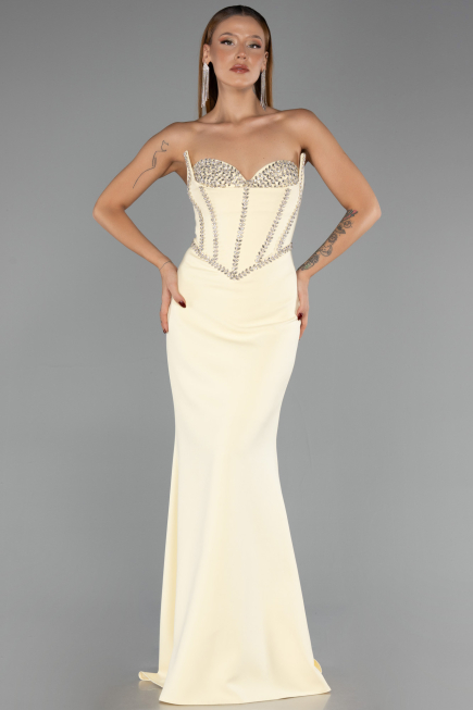 Abendkleid Lang Gelb ABU6327