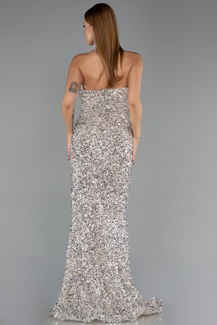 Abendkleid Lang Beige ABU6439