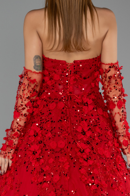 Abendkleid Lang Rot ABU5658