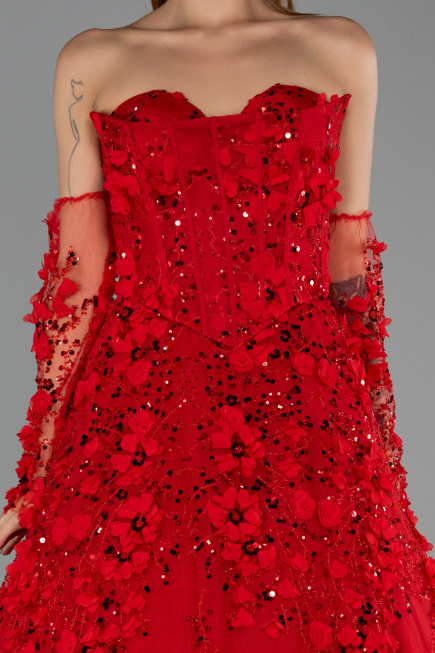 Abendkleid Lang Rot ABU5658