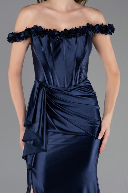 Abendkleid Lang Marineblau ABU6565