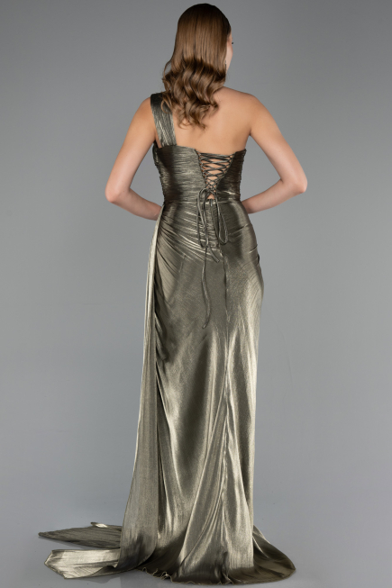 Abschlusskleid Lang Chiffon Khaki ABU6511