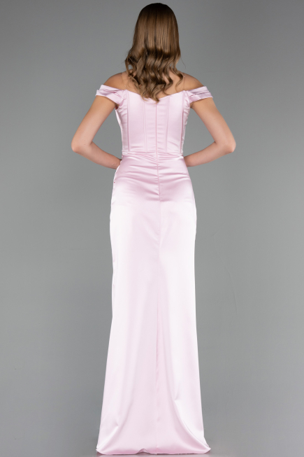 Abendkleid im Meerjungfrau-Stil Lang Satin Puder ABU6574