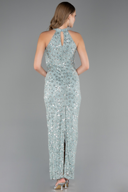 Abschlusskleid Lang Spitze Minzgrün ABU6578