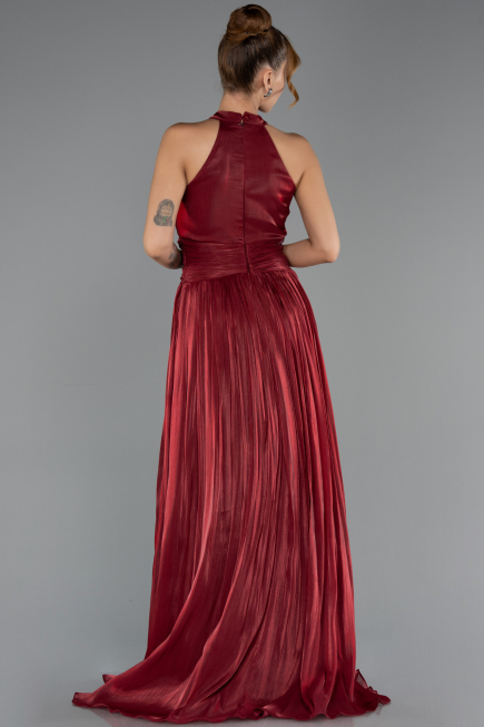 Abschlusskleid Lang Chiffon Weinrot ABU6594
