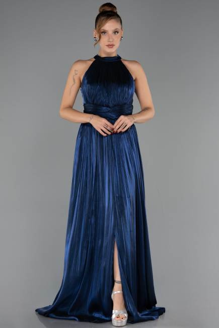 Abschlusskleid Lang Chiffon Marineblau ABU6594