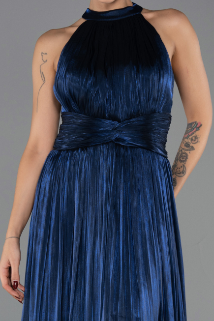 Abschlusskleid Lang Chiffon Marineblau ABU6594