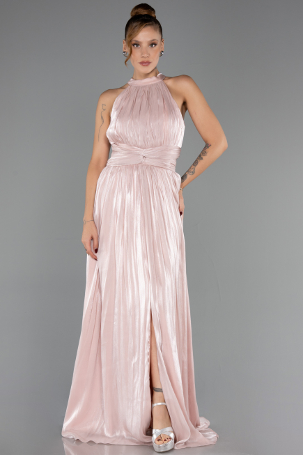 Abschlusskleid Lang Chiffon Puder ABU6594