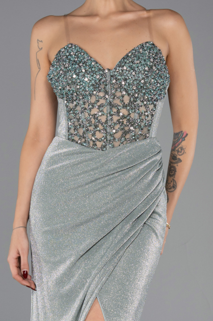 Abendkleid Lang Minzgrün ABU6599