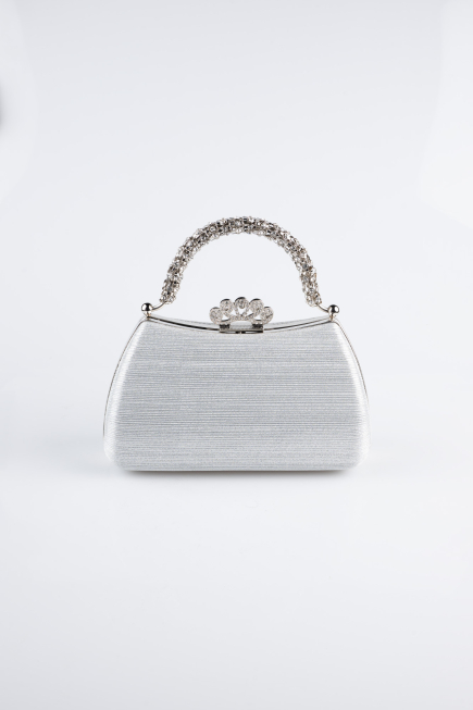 Abendtaschen Laserschnitt Silber KC711