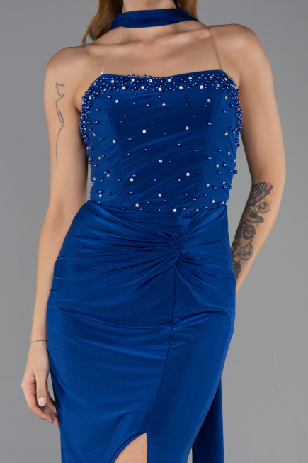 Abschlusskleid Lang Sächsischblau ABU5564