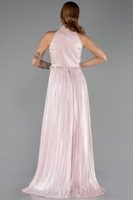 Abschlusskleid Lang Chiffon Puder ABU6614