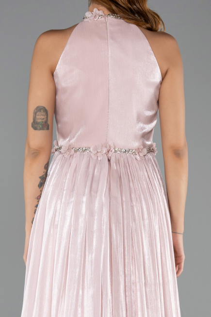 Abschlusskleid Lang Chiffon Puder ABU6614