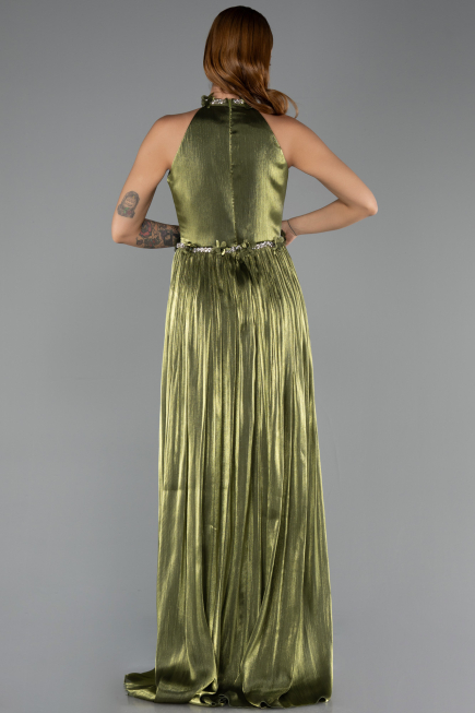 Abschlusskleid Lang Chiffon Öl Grün ABU6614