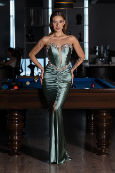Abschlusskleid Lang Minzgrün ABU6606