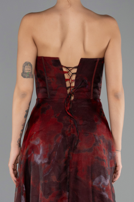 Abendkleid Lang Weinrot ABU3360