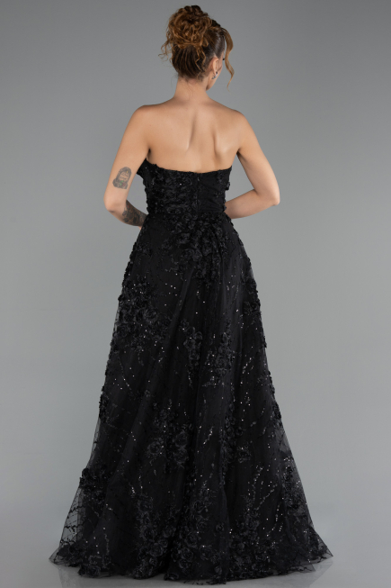 Abendkleid Lang Schwarz ABU6408