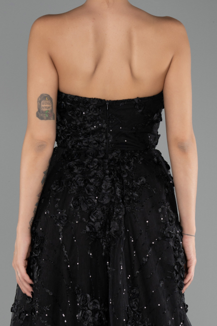 Abendkleid Lang Schwarz ABU6408