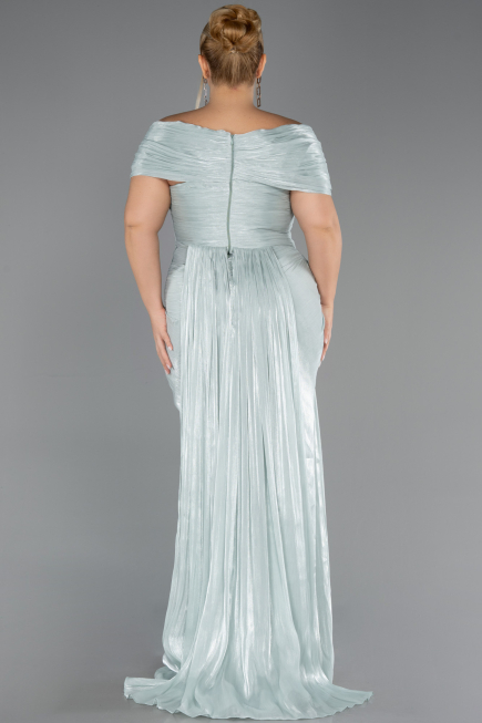 Abendkleid in Übergröße Lang Chiffon Minzgrün ABU6604