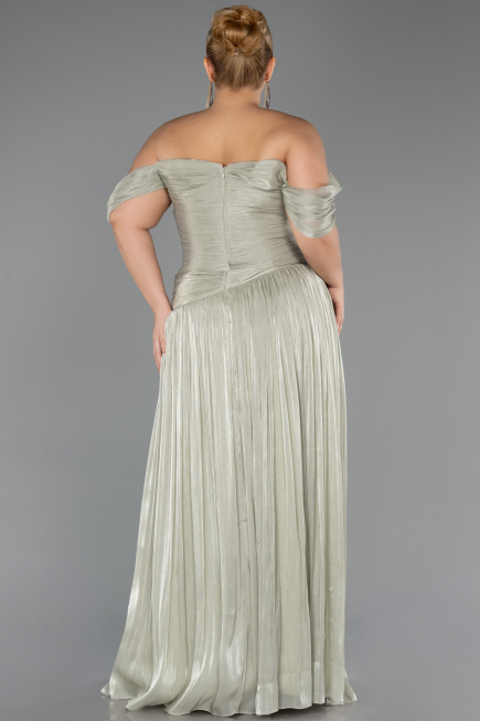 Abendkleid in Übergröße Lang Chiffon Minzgrün ABU6603