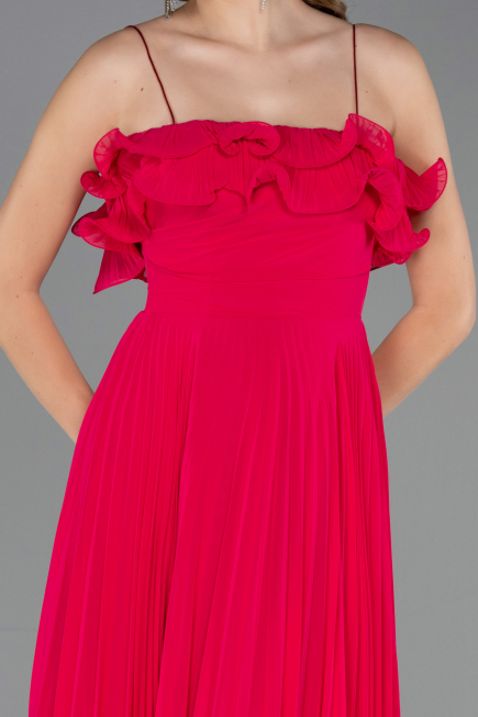 Abschlusskleid Lang Chiffon Fuchsie ABU4866