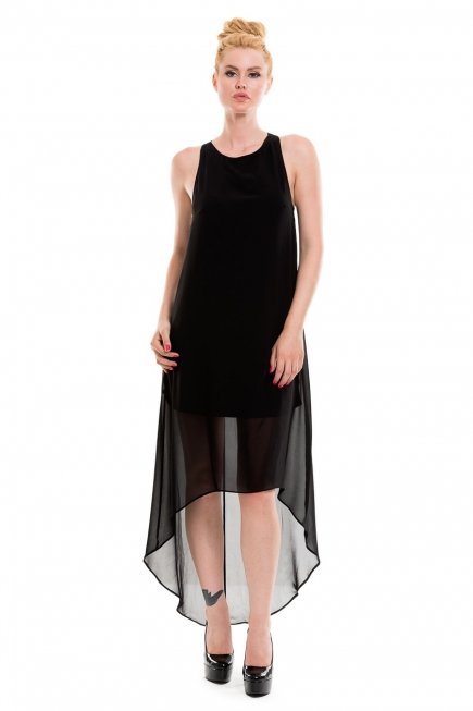 Kısa Siyah Abiye Elbise A60271